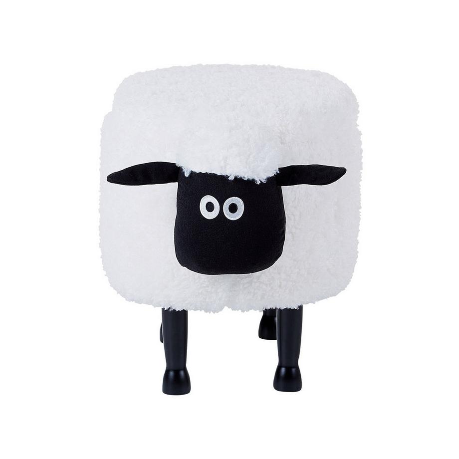 Beliani Tabouret de rangement animal en Tissu Moderne SHEEP  