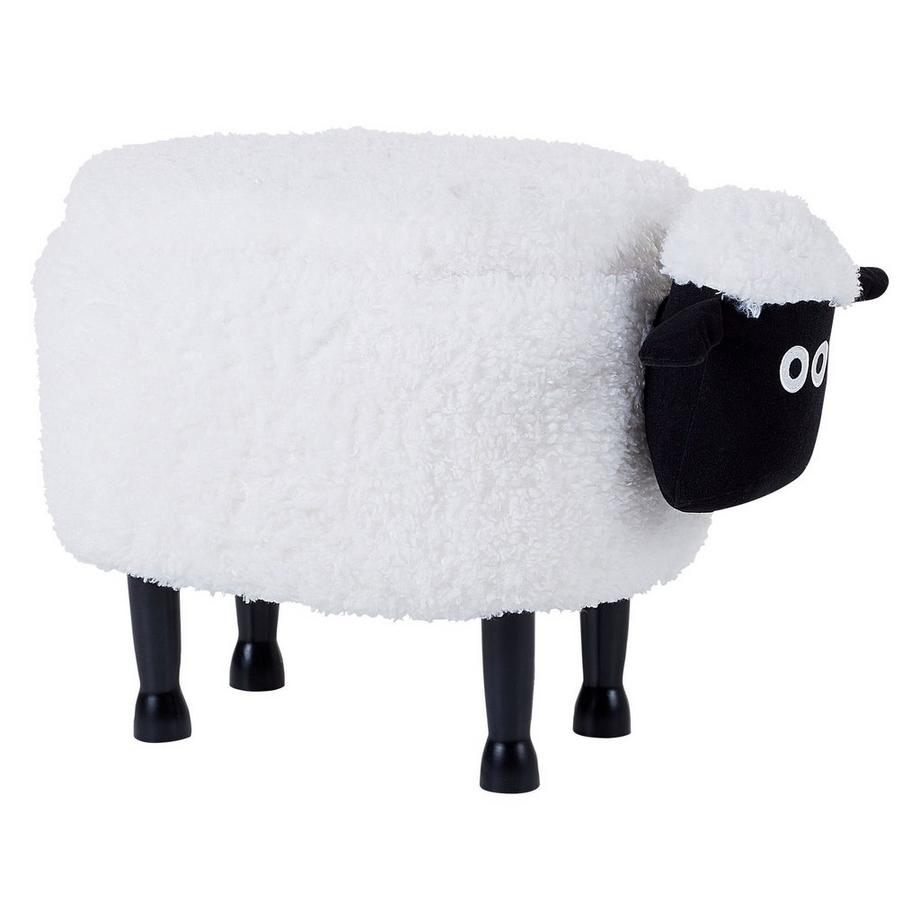 Beliani Tabouret de rangement animal en Tissu Moderne SHEEP  