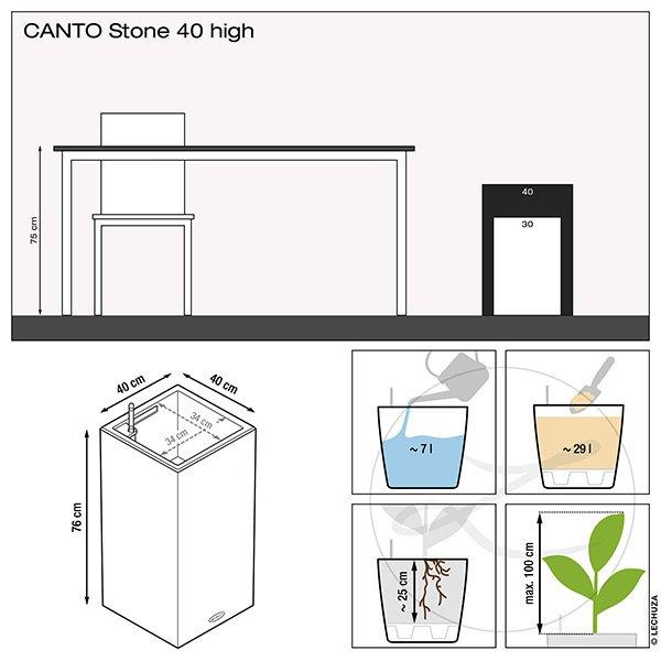 Lechuza CANTO Stone high all-in-one  