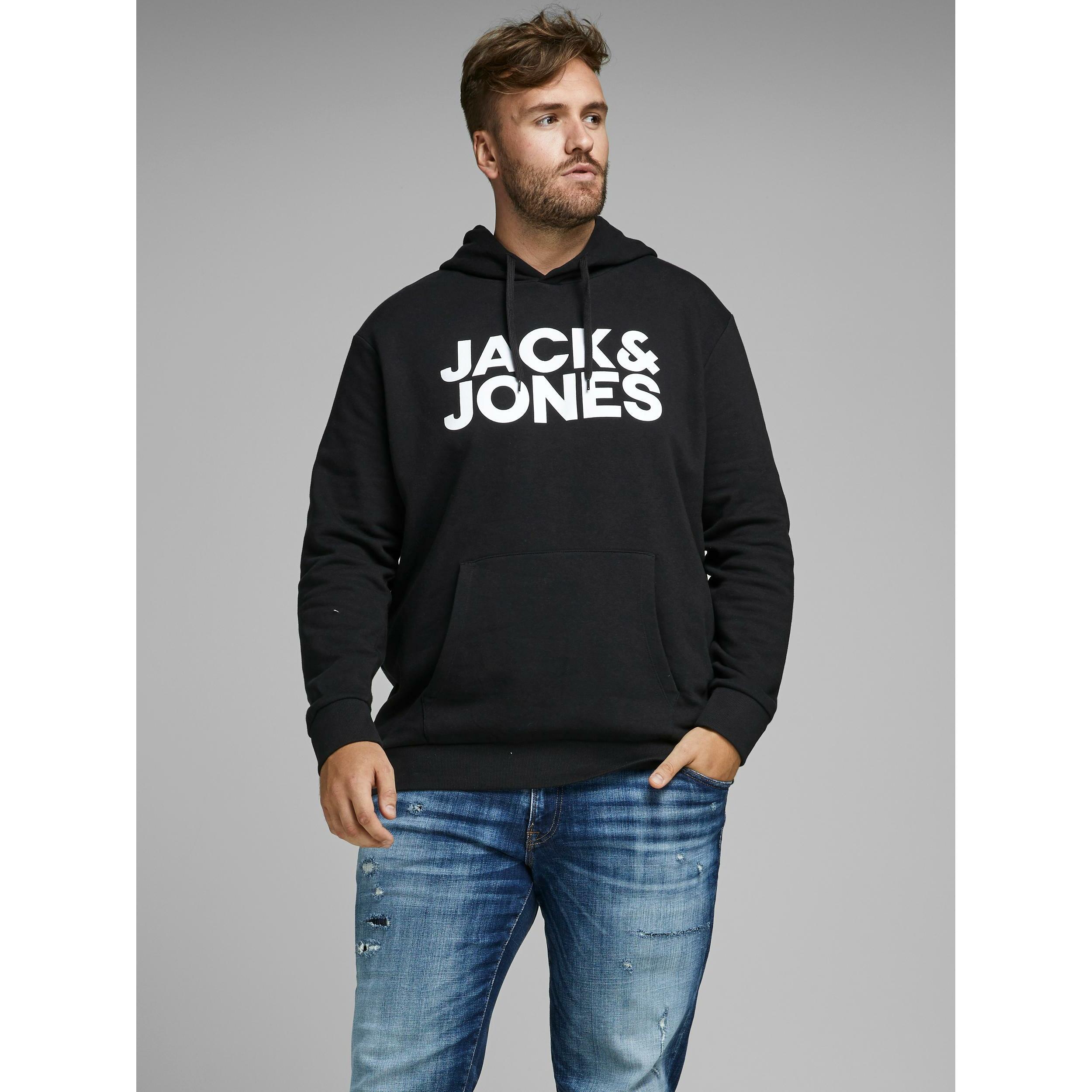 JACK & JONES  Felpa con cappuccio di taglia grande Jack & Jones Corp Logo 