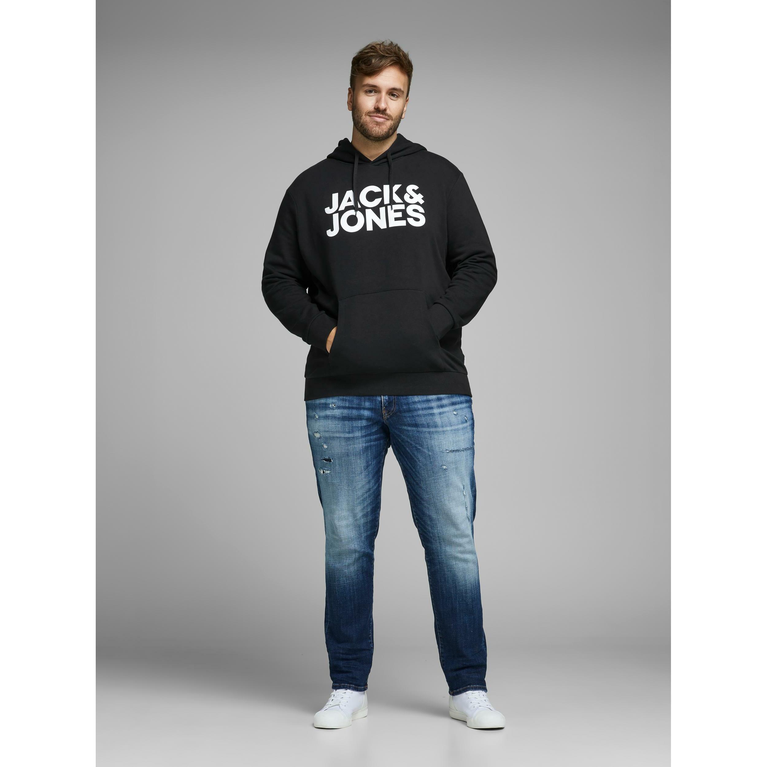 JACK & JONES  Felpa con cappuccio di taglia grande Jack & Jones Corp Logo 