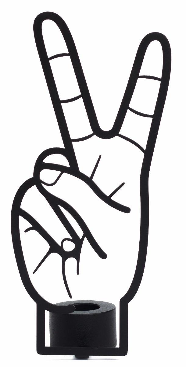 Image of Kerzenständer Peace Unisex Schwarz ONE SIZE