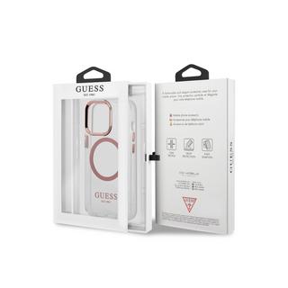 GUESS  Coque Magsafe iPhone 14 Pro Gold Outline 