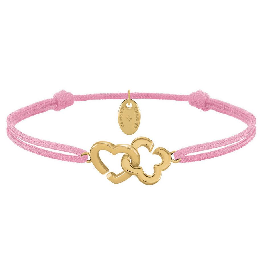 Charles Garnier  PASSION Herz- und Kleeblatt-Armband aus goldenem Silber 