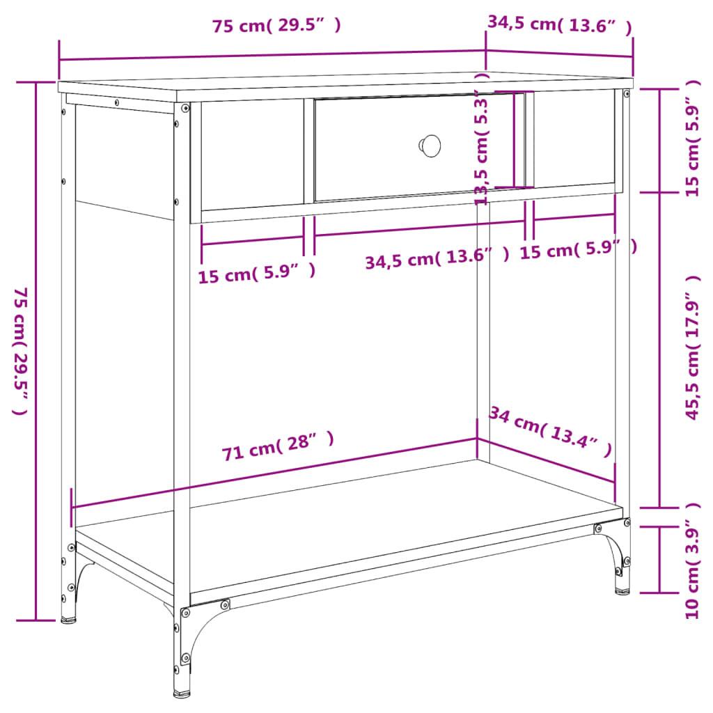 VidaXL Table console bois d'ingénierie  