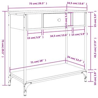 VidaXL Table console bois d'ingénierie  