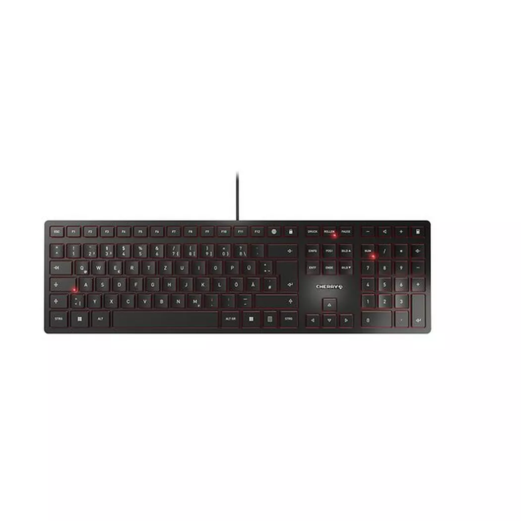 CHERRY KC 6000 SLIM Kabelgebundene Tastatur, Schwarz, USB (QWERTZ - DE)
