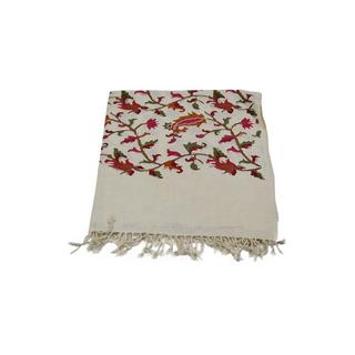 Blue Chilli Écharpe en laine de cachemire avec élégance florale exquise  