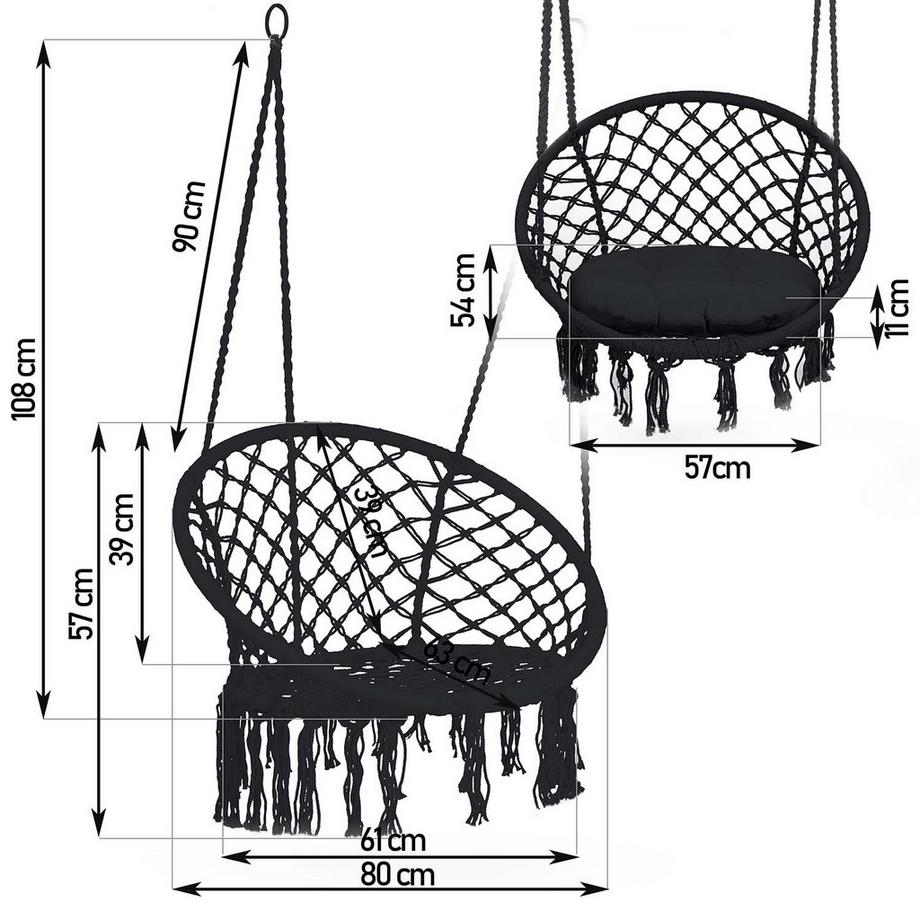 Northio Hängesessel Garten BOHO  