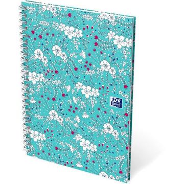 OXFORD Spiralbuch ForMe Floral A5 400094951 kariert 5x5mm, 90g 60 Blatt