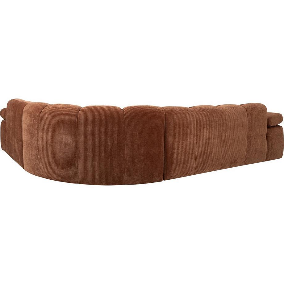 mutoni Canapé d'angle Mojo droit tissu côtelé marron rouille 310x230  