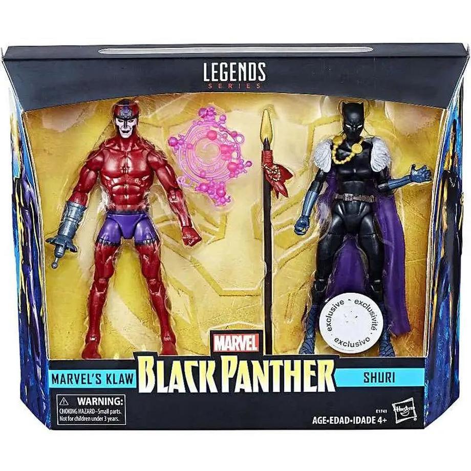 Hasbro  Black Panther Marvel Legends Klaw & Shuri Exclusive Action Figure 2-Pack 