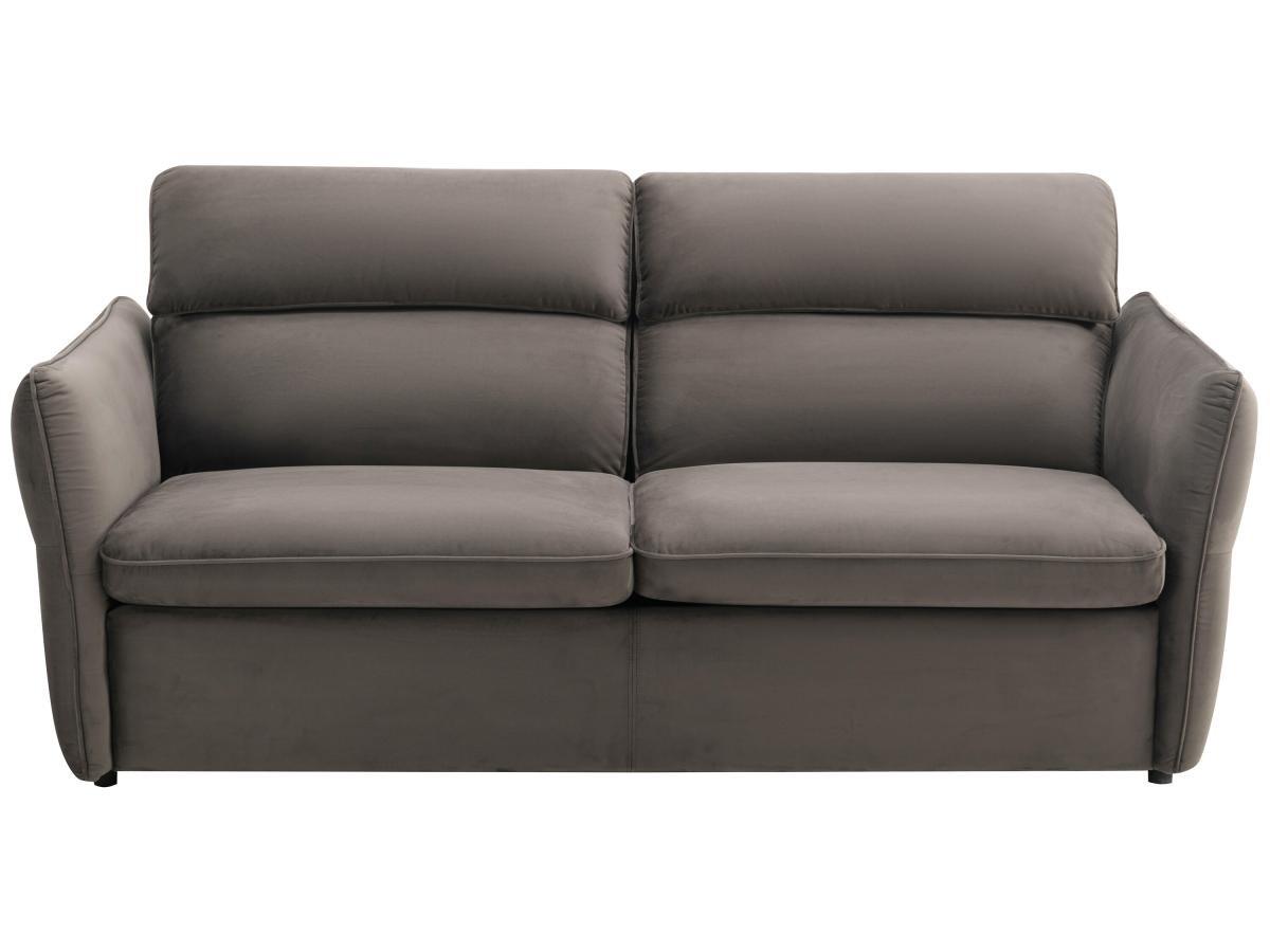 Image of Schlafsofa 3-Sitzer - Samt - Taupe - IRVINE Schlafsofa 3-Sitzer - Samt - Taupe - IRVINE