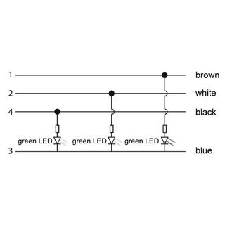 Lutronic  Anschlussleitung M12 mit LED 