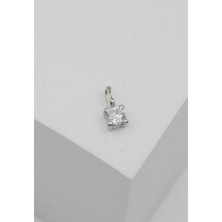 MUAU Schmuck  Pendentif solitaire 4 poignées en or blanc 750 diamant 0,15ct. 8x4,5mm 