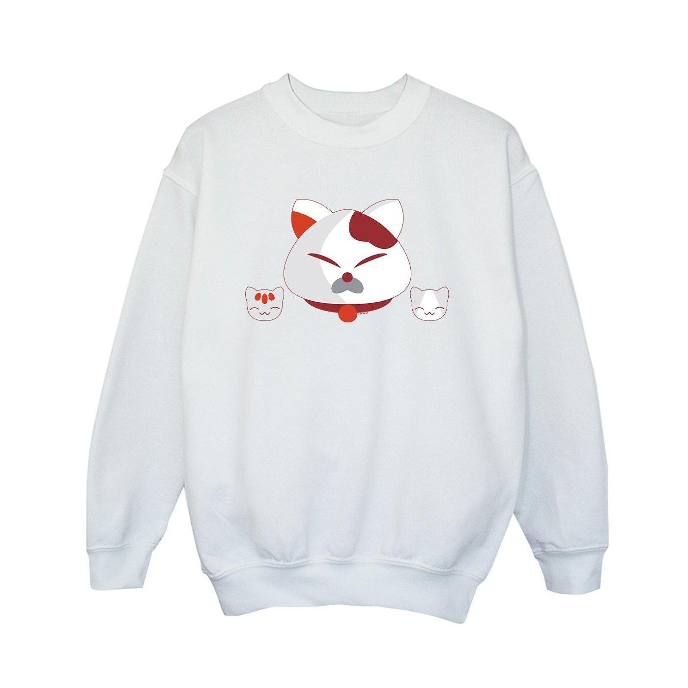 Image of Big Hero 6 Baymax Kitten Heads Sweatshirt Unisex Weiss 140/146