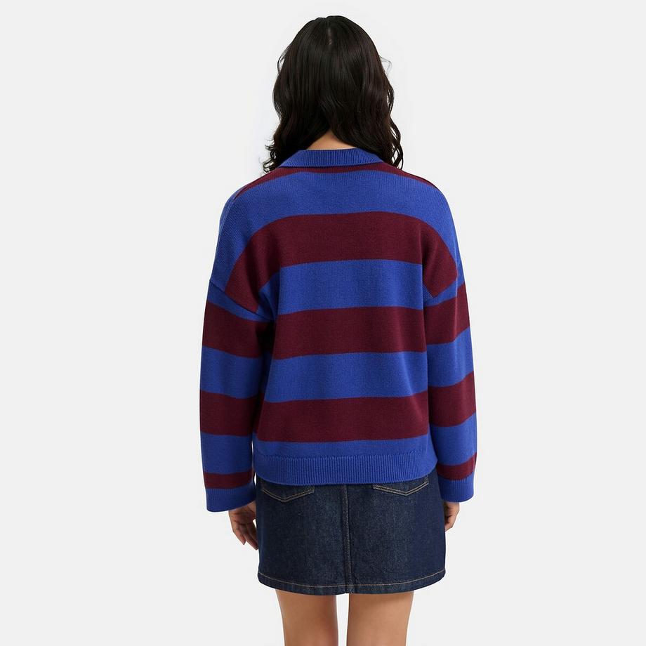 La Redoute Collections Pull col polo rayé  