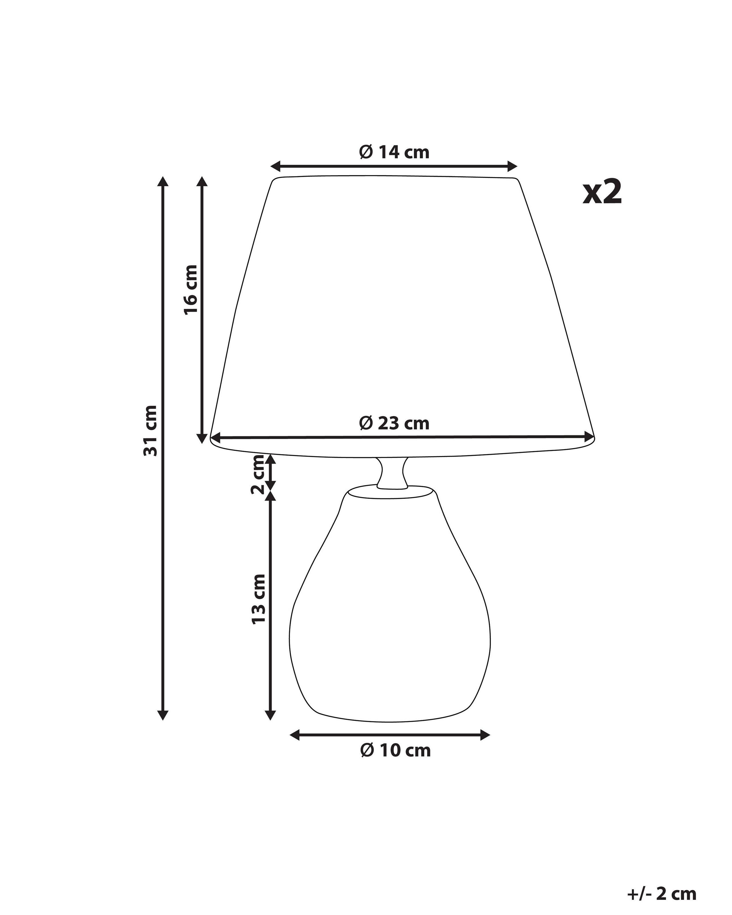 Beliani Lampada da tavolo en Ceramica Boho ARWADITO  