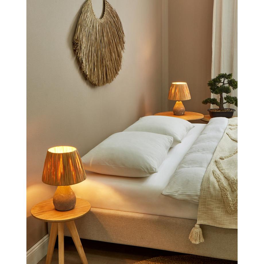 Beliani Lot de 2 lampes de bureau en Céramique  ARWADITO  