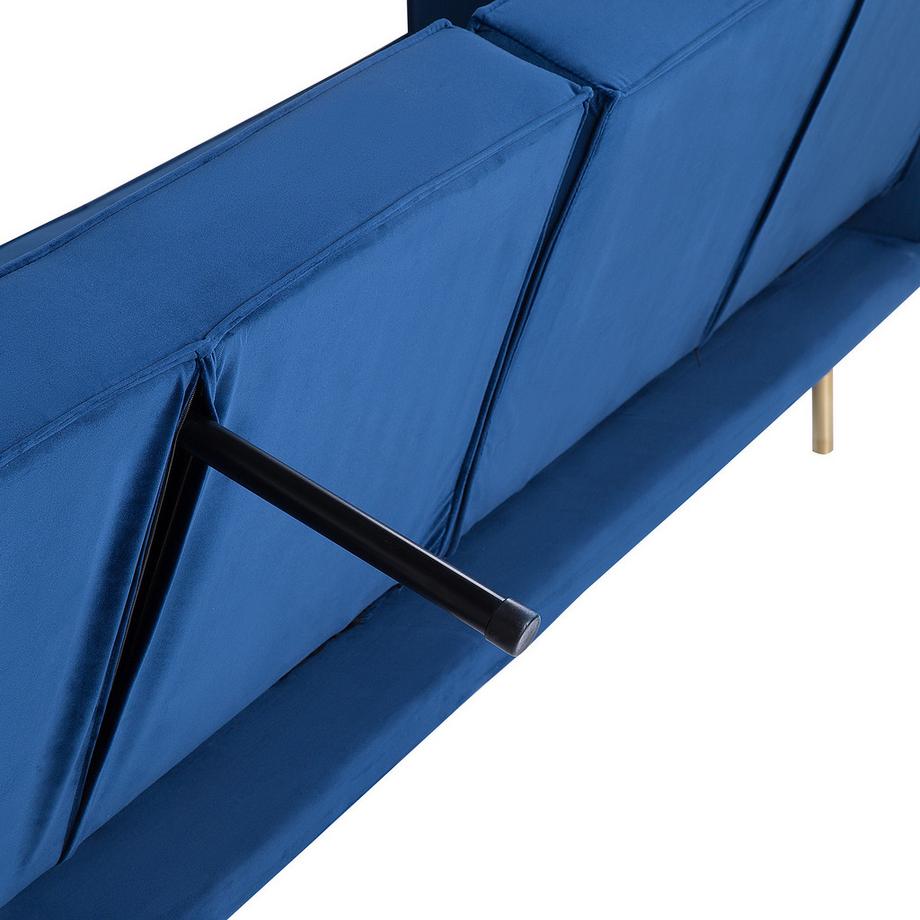 Beliani Schlafsofa aus Samtstoff  VISNES  