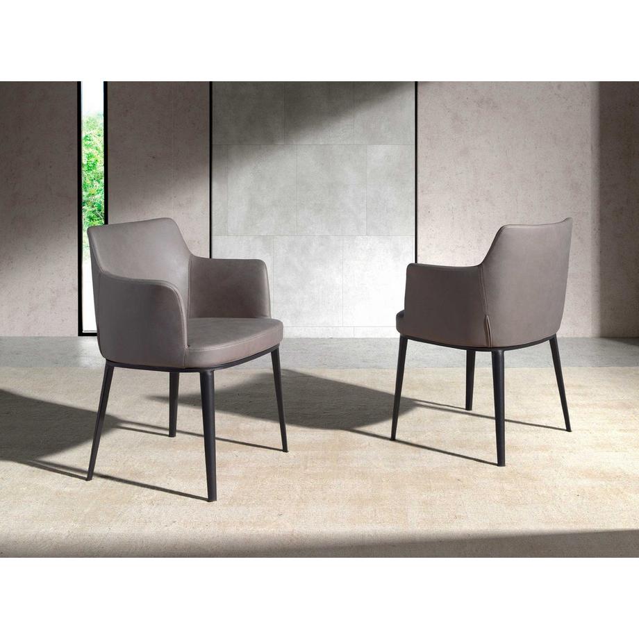 ANGEL CERDA Sedia in tessuto visone  