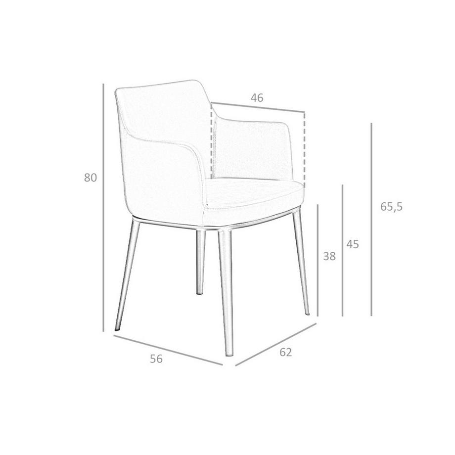 ANGEL CERDA Sedia in tessuto visone  