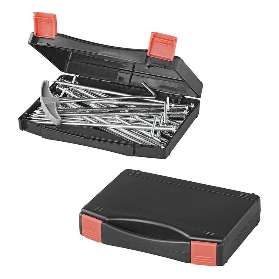 Pricenet  Piquet Rock T 23 cm en métal avec traverse soudée - lot de 20 pièces en étui 