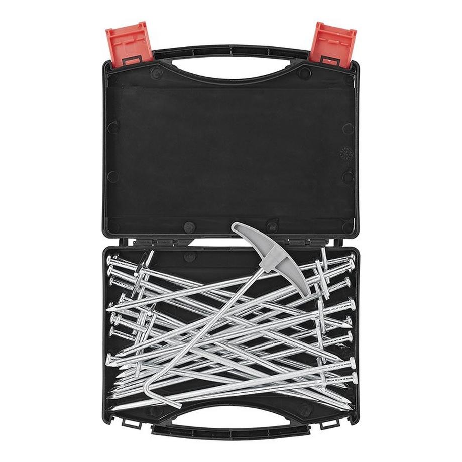 Pricenet  Piquet Rock T 23 cm en métal avec traverse soudée - lot de 20 pièces en étui 