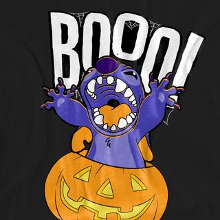 Lilo & Stitch Laughing Pumpkin T-Shirt Stampata  