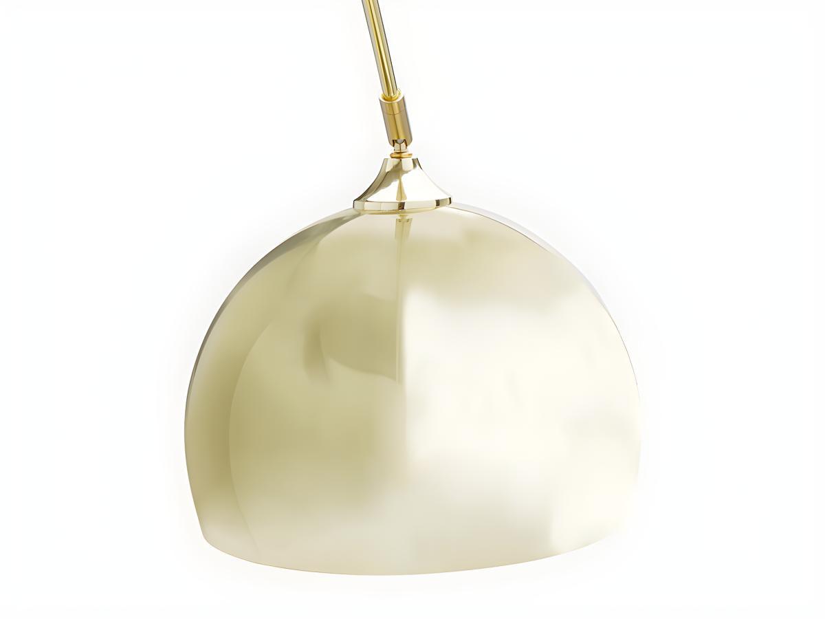 OZAIA Grand lampadaire arc style art déco OMBRAGE Métal marbre 1Doré  