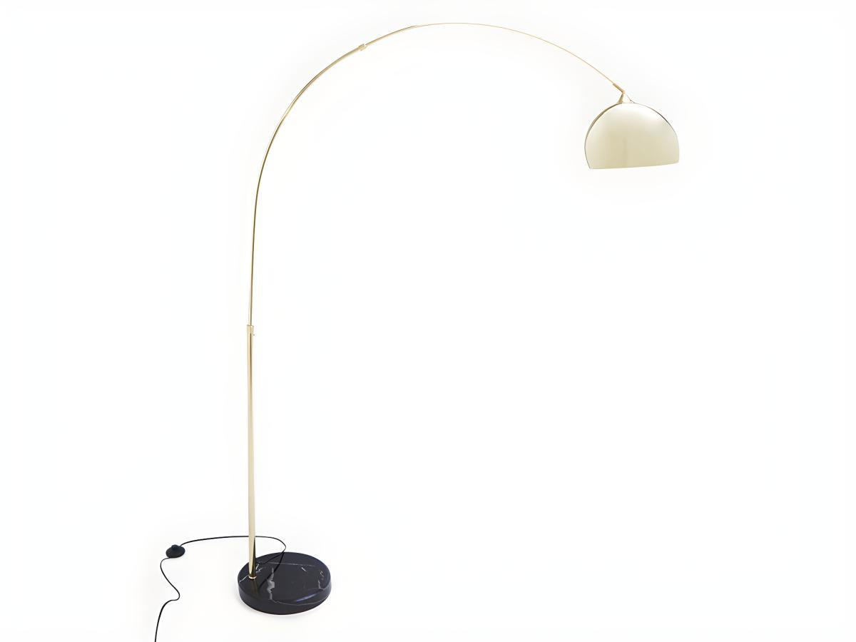 OZAIA Grand lampadaire arc style art déco OMBRAGE Métal marbre 1Doré  