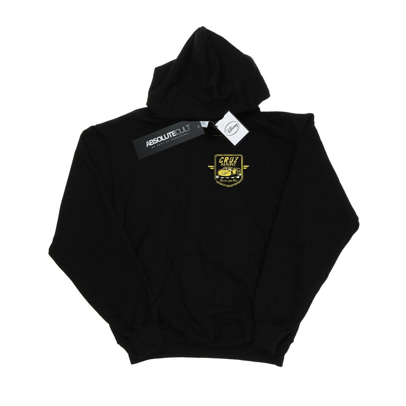 Image of Cars Cruz Ramirez Faux Pocket Logo Kapuzenpullover Unisex Schwarz 116