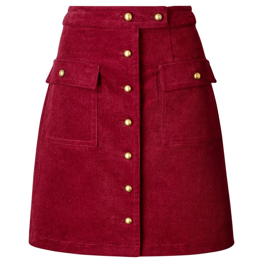 Joe Browns A-Linien-Cordrock mit Knopfleiste  