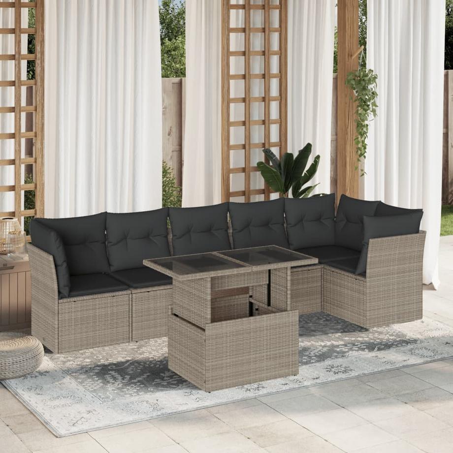 VidaXL set divano da giardino Polirattan  