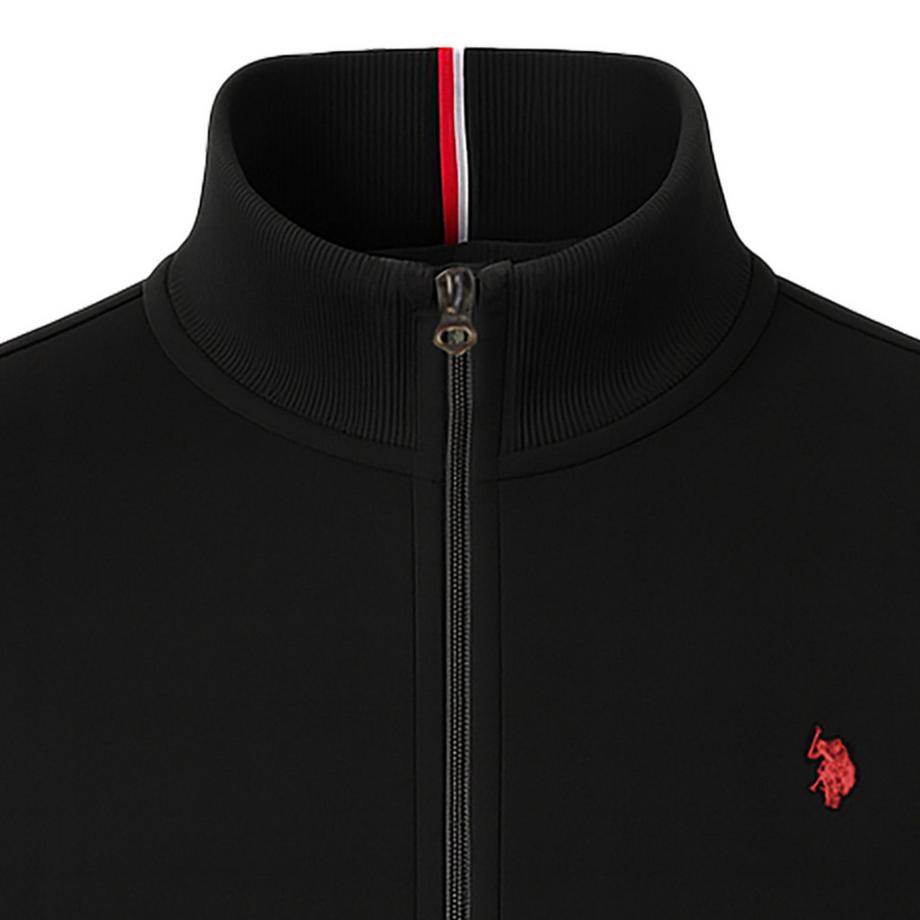 U.S. Polo Assn. Veste de sweat en polaire gonflée avec col montant  