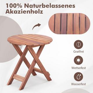 Northix Klappbarer Beistelltisch aus Akazie  