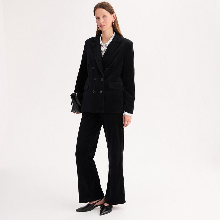 La Redoute Collections Samt Straight Fit Blazer  