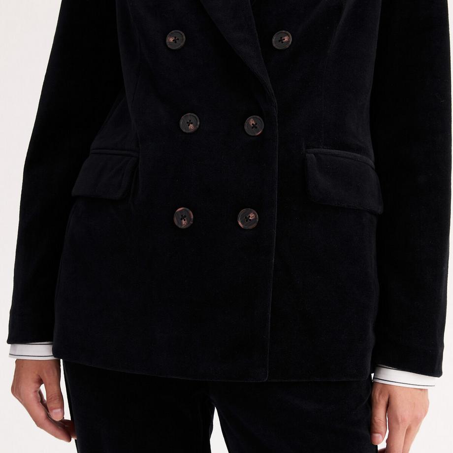 La Redoute Collections Samt Straight Fit Blazer  