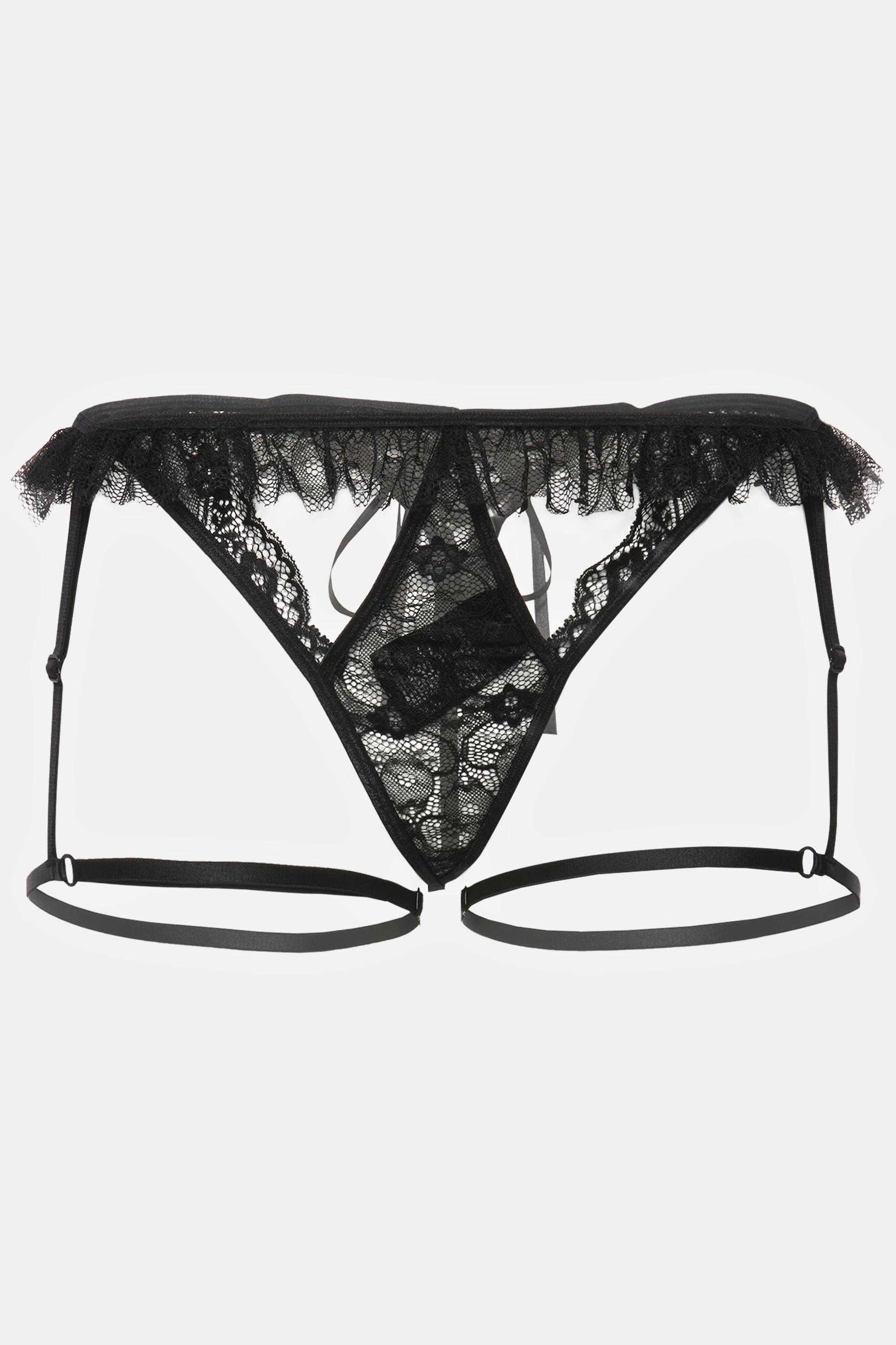 Ulla Popken String abnehmbare Stockings Spitze  