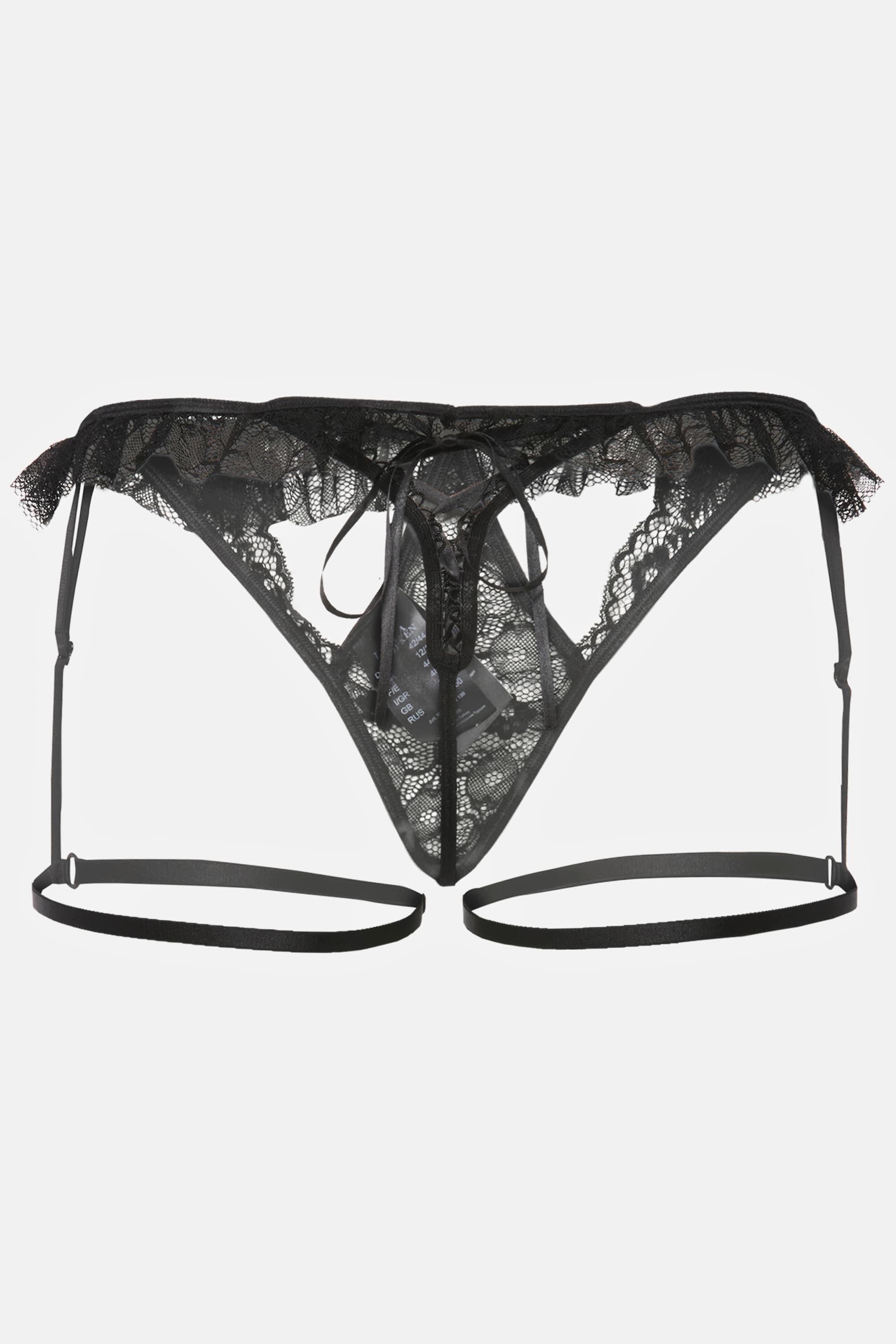 Ulla Popken String abnehmbare Stockings Spitze  