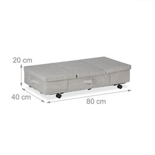 Northix Scatole sottoletto con ruote, confezione da 2  