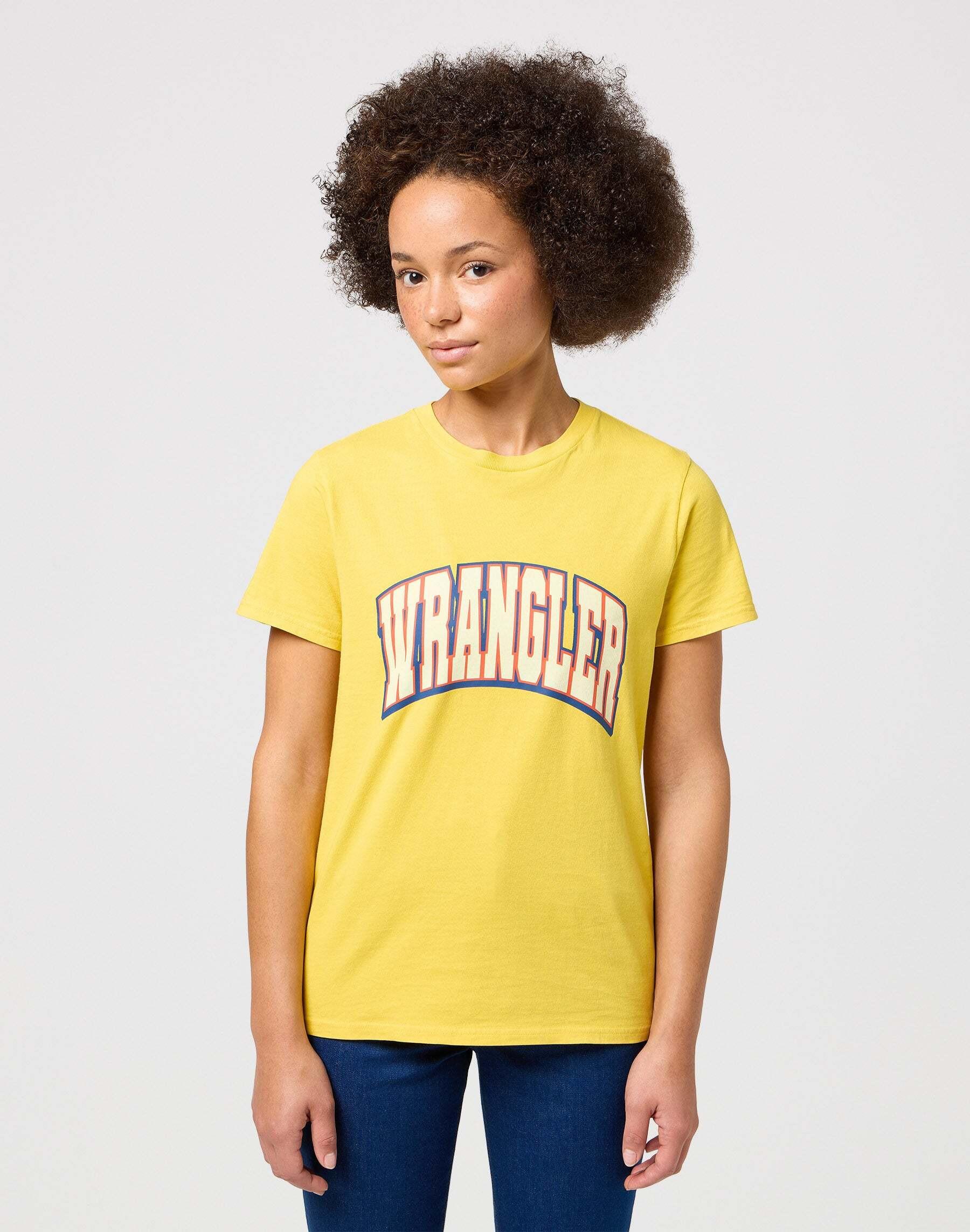 Image of T-shirts Regular Tee Damen Gelb Bunt XS