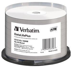 Verbatim  Verbatim CD-R 52x DataLifePlus 700 Mo 50 pièce(s) 