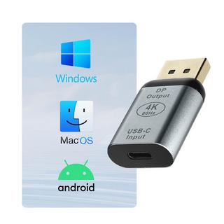 Avizar  Adattatore da USB-C a DisplayPort grigio 