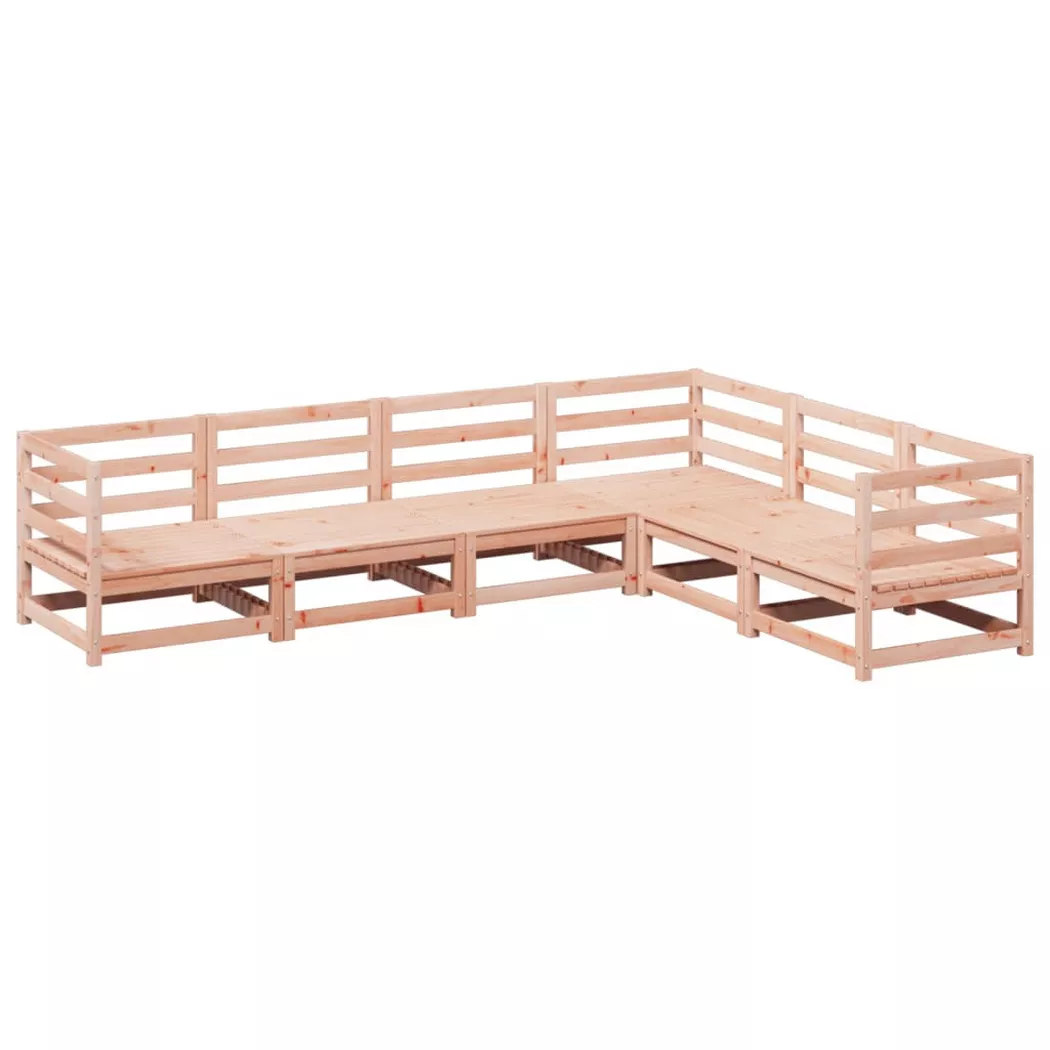 Vidaxl Set Divani Da Giardino 6 Pz In Legno Massello Abete Douglas