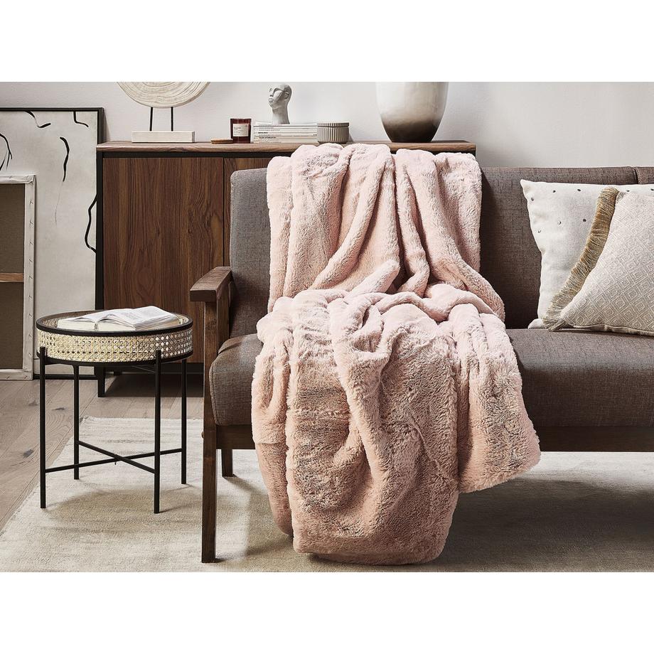 Beliani Glamouröse Chaab Polyester Kuscheldecke  