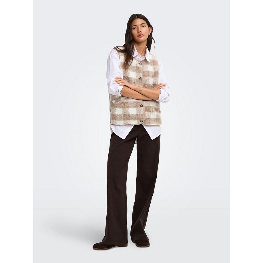 ONLY Veste sans manches en polaire Sherpa  