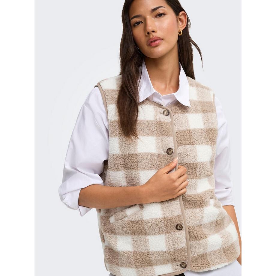 ONLY Veste sans manches en polaire Sherpa  