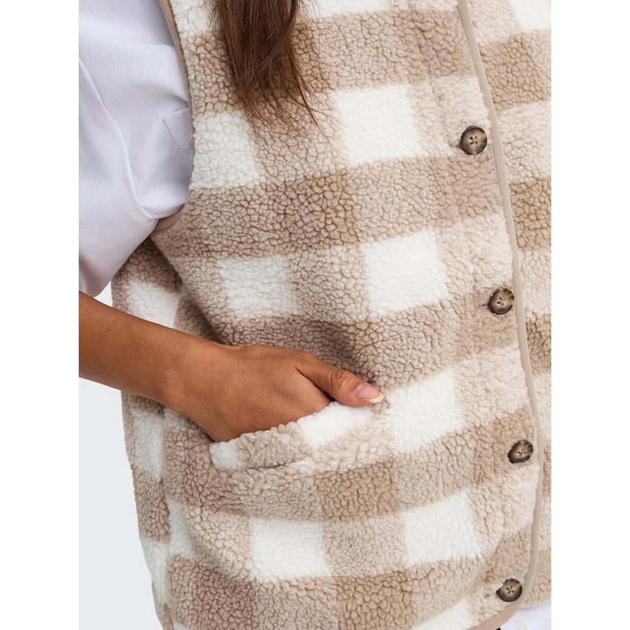 ONLY Veste sans manches en polaire Sherpa  
