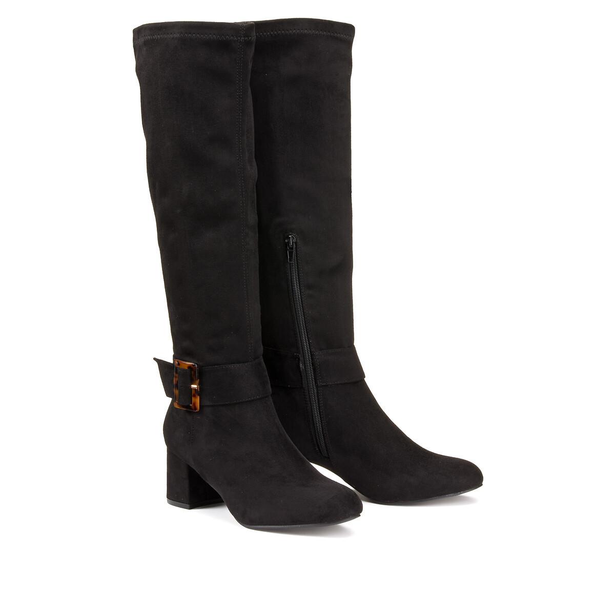 La Redoute Collections  Stretch-Stiefel mit Absatz und Zierschnalle 